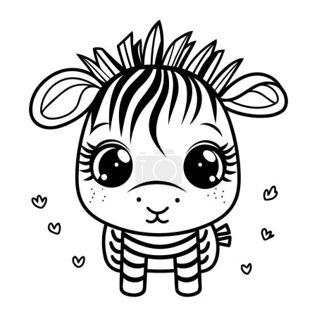 Illustration for Zebra cartoon design. Animal zoo life nature character childhood and adorable theme Vector illustration - Royalty Free Image