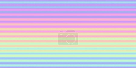 Photo for Seamless Vaporwave aesthetic psychedelic Y2K futurism horizontal faded pastel rainbow ombre stripes pattern. Trendy iridescent holographic heatmap glowing neon gradient effect background texture - Royalty Free Image