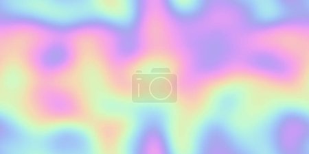 Photo for Seamless Y2K Retro Futurism iridescent playful pastel holographic heatmap ombre gradient blur background texture. Modern opalescent pale rainbow abstract color swirl nostalgic webpunk pattern backdrop - Royalty Free Image