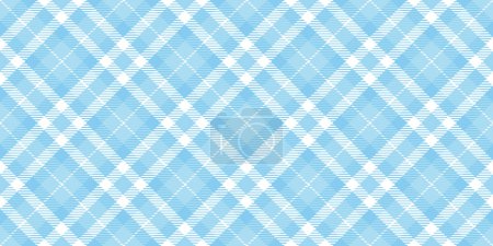 Seamless diagonal gingham plaid pattern in pastel cobalt blue and white. Contemporary light turquoise striped checker fashion background texture. Baby boy's trendy tartan textile or nursery wallpaper