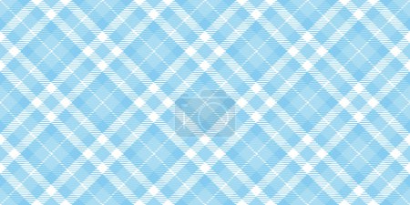 Photo for Seamless diagonal gingham plaid pattern in pastel cobalt blue and white. Contemporary light turquoise striped checker fashion background texture. Baby boy's trendy tartan textile or nursery wallpaper - Royalty Free Image