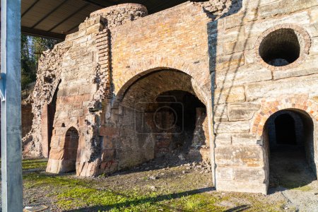 Photo for Bedlam Furnaces, a historic industrial site in Ironbridge in Shropshire in the UK - Royalty Free Image