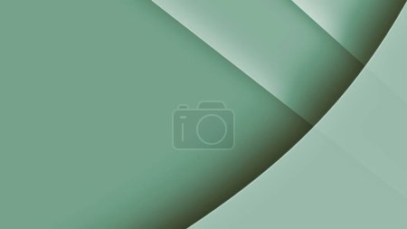 Photo for Illustration of a green background with shapes and stripes - Royalty Free Image