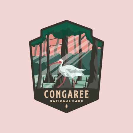 Illustration for Congaree national park emblem logo vector symbol illustration design - Royalty Free Image