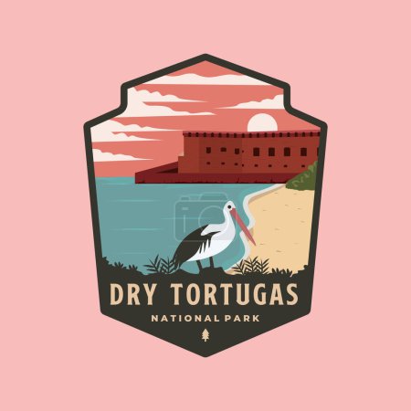 dry tortugas national park vintage logo vector symbol illustration design