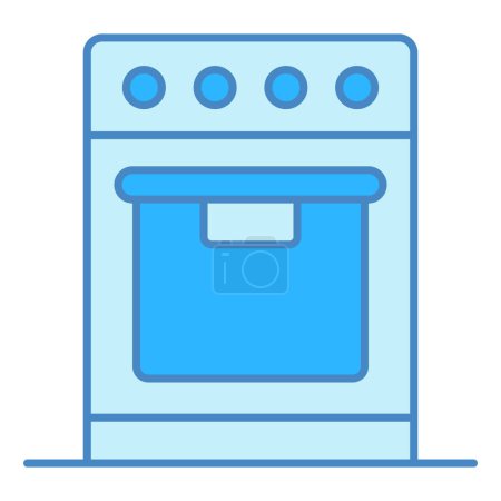 Foto de Electric, gas stove with oven  - icon, illustration on white background, similar style - Imagen libre de derechos