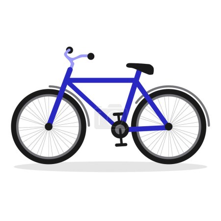 Téléchargez les illustrations : Single male bicycle icons contrast flat sketch - en licence libre de droit