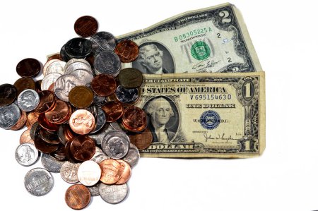 USD Monedas americanas, moneda americana antigua retro de una serie de billetes estadounidenses de 1935 con George Washington, 2 dólares 1976 Thomas Jefferson, billetes y monedas estadounidenses antiguas