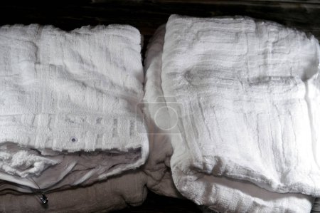 The Ihram clothing Ahram of cotton, worn by Muslim people while in a state of Iram, during either of the Islamic pilgrimages, Hajj and or Umrah, The main objective is to avoid attracting attention