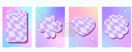 Illustration for Rainbow pastel background with y2k style - Royalty Free Image