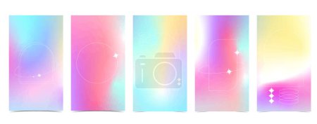 Ilustración de Gradiente de arco iris para fondo de redes sociales - Imagen libre de derechos