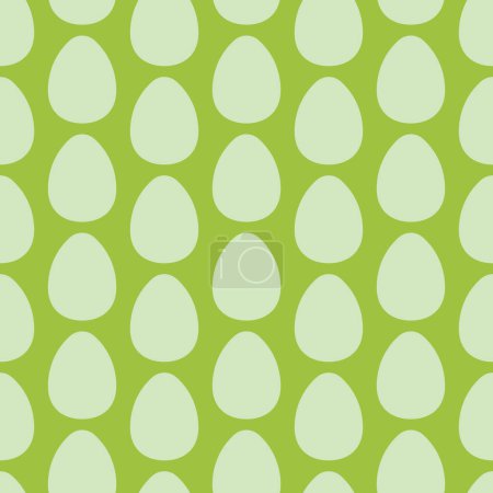 Illustration for Easter day square seamless pattern with rabbit and egg - Royalty Free Image