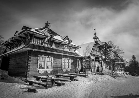 Photo for Traditional wooden house , czech, Radegast, Pustevny - Royalty Free Image