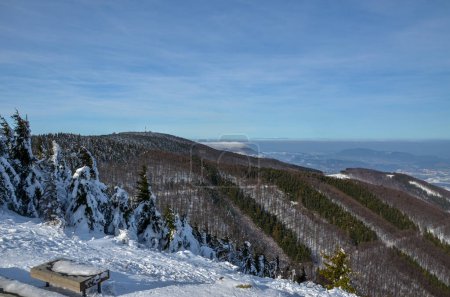 Photo for Winter mountain landscape in the, czech Radegast, Pustevny - Royalty Free Image
