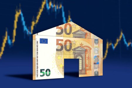 Téléchargez les photos : Euro devise investissement, inflation et épargne concept. Monnaie européenne Valeur en euros. Finances, économie, - en image libre de droit