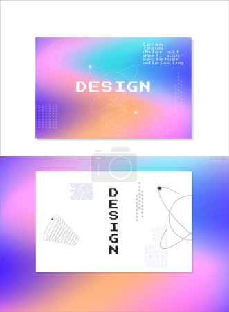 Ilustración de Fondo abstracto, diseño de cubierta de gradiente, diseño de plantilla creativa, vector - Imagen libre de derechos