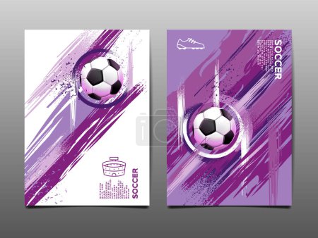 Illustration for Soccer Template design , Football banner, Sport layout design, Sketch, Drawing, vector ,abstract background - Royalty Free Image