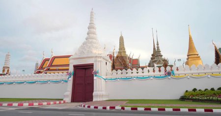 Photo for Temple of the Emerald Buddha or Wat Phra Kaew temple view from outside, Historic place in Bangkok, Thailand - Royalty Free Image