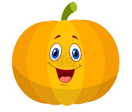 Illustration for Happy pumpkin cartoon character - Royalty Free Image