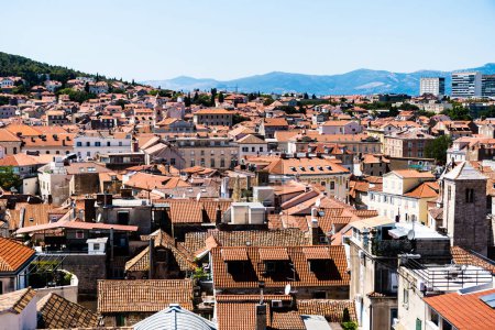 Photo for Panoramic top view of the historic city of Split, Croatia. - Royalty Free Image