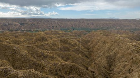 Photo for View of the Gorafe desert landscape in the province of Granada, Spain - Royalty Free Image