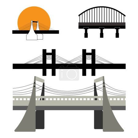 This is bridge icon vector illustration design