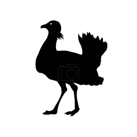 Ilustración de Silueta de avutarda aves de corral - Imagen libre de derechos