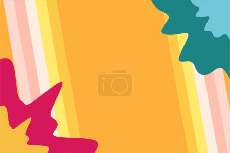 Ilustración de Abstract background with waves texture and curvy shapes ornament. Composition of various curves shapes and color spectrum. - Imagen libre de derechos