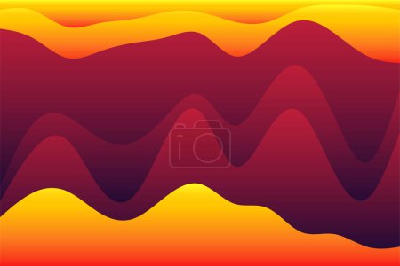 Ilustración de Abstract background with wave shapes texture and curvy ornaments. Composition of various wavy shapes abstract background. - Imagen libre de derechos