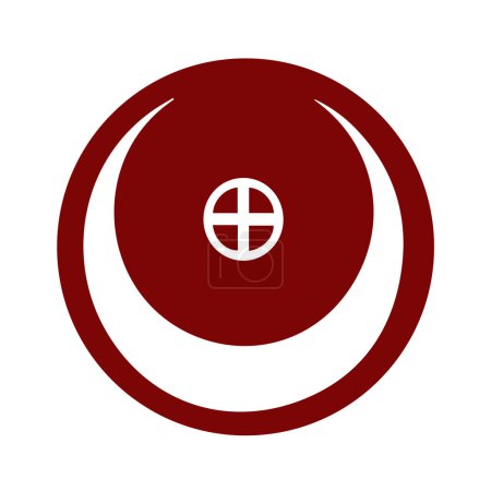 Ilustración de Símbolo de cresta kamon del clan japonés. Símbolo de sello de familia antigua japonesa. - Imagen libre de derechos