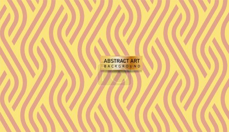 Ilustración de Fondo abstracto con superposición de patrón de rayas onduladas trenzadas - Imagen libre de derechos