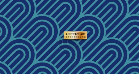 Ilustración de Fondo abstracto con superposición de patrón de forma curvada - Imagen libre de derechos