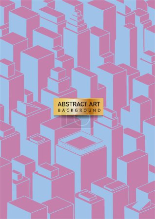 Ilustración de Fondo abstracto del paisaje urbano en ilustración monocromática - Imagen libre de derechos