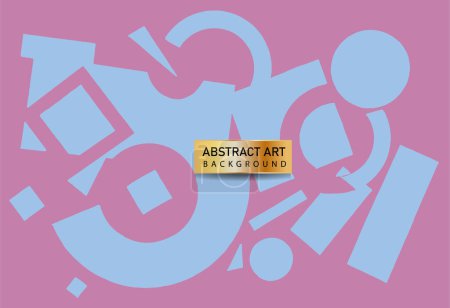 Ilustración de Fondo abstracto con formas geométricas aleatorias en estilo de color dual - Imagen libre de derechos