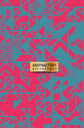 Ilustración de Fondo abstracto con formas geométricas aleatorias en estilo de color dual - Imagen libre de derechos