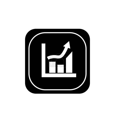 increasing bars diagram symbol. market growth icon. bullish market trend logo