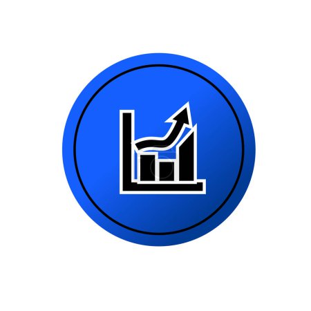 increasing bars diagram symbol. market growth icon. bullish market trend logo
