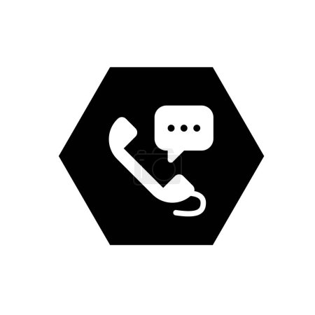Telefon- und Sprechballon-Symbol. Telefon-Chat oder Gespräch Symbol. Fernkommunikationslogo. Symbol für Telefonnachricht.
