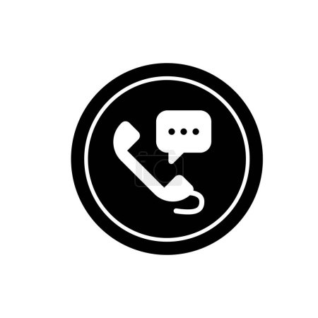 Telefon- und Sprechballon-Symbol. Telefon-Chat oder Gespräch Symbol. Fernkommunikationslogo. Symbol für Telefonnachricht.