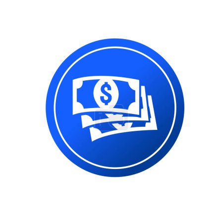icon of dollar paper money. paper dollar money symbol or logo. monetary asset symbol. finance or financial or payment icon.