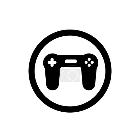 Game controller icon design. PS Stick symbol. Joystick in trendy silhouette style design