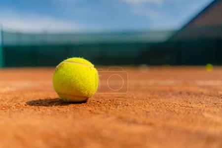Foto de Primer plano equipo deportivo una pequeña pelota se encuentra en campo abierto campo naranja hobby competición deporte - Imagen libre de derechos