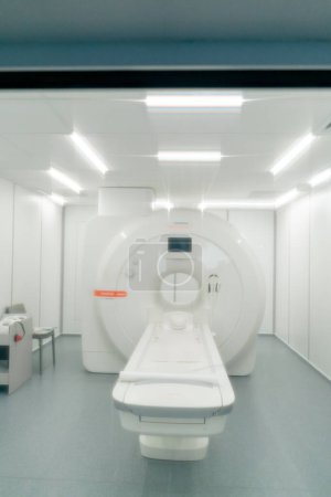 Photo for A shot of a magnetic resonance therapy device located in a medical center for a diagnosing health of patients - Royalty Free Image