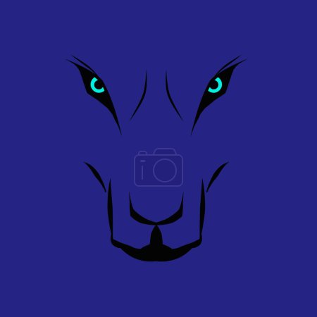 Téléchargez les photos : Black Wolf eyes Wolves poster logo design. - en image libre de droit
