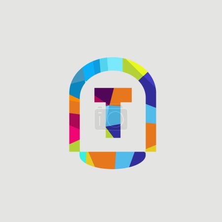 Foto de Alfabeto colorido letra letra tipografía logotipo diseño arte gráfico - Imagen libre de derechos