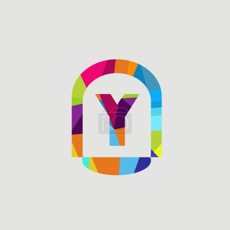 Foto de Y alfabeto colorido letra letra tipografía logotipo diseño arte gráfico - Imagen libre de derechos
