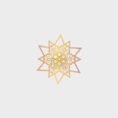 Téléchargez les illustrations : Luxury golden mandala vector element design background. - en licence libre de droit