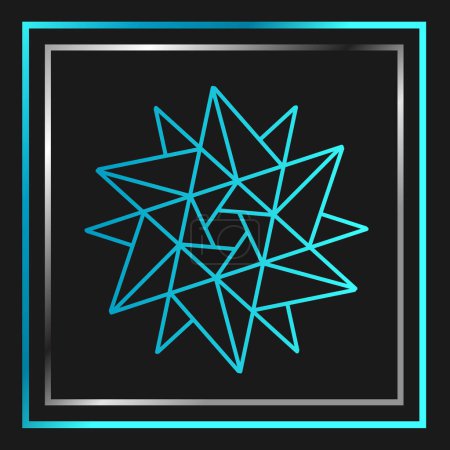 Illustration for The line snow diamond star logo design style - Royalty Free Image