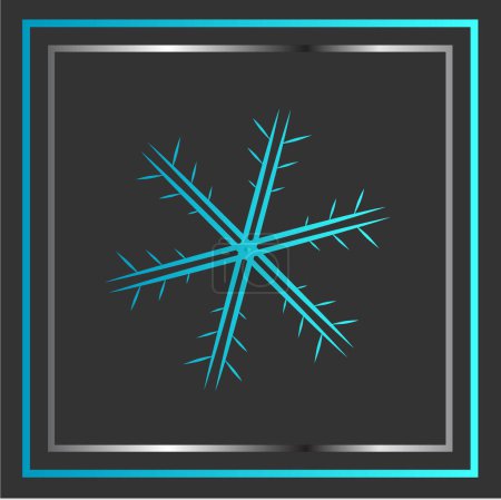 Téléchargez les illustrations : La ligne diamant de neige étoile logo style design - en licence libre de droit