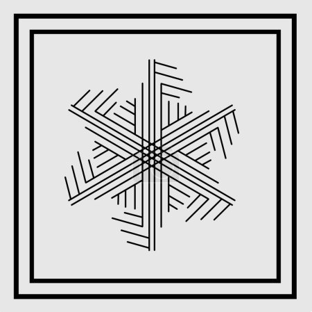 Illustration for The line snow diamond star logo design style - Royalty Free Image